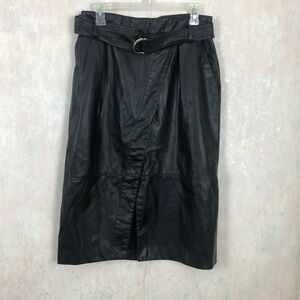 Worthington Faux Leather Black Pencil Skirt Size 8T